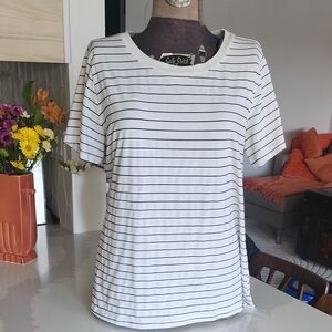 Women's Striped Top Black And White